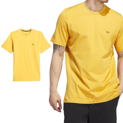 Adidas H SHMOO SS TEE 男款 黃色 滑板 電繡 三葉草 休閒 上衣 短袖 II5964