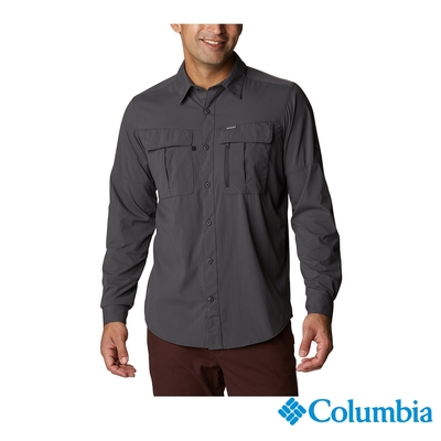 Columbia 哥倫比亞 男款-UPF40超防潑長袖襯衫-黑色 UAE97430BK / S23