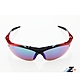 【Z-POLS】頂級TR90輕量材質黑紅漸層色 搭載PC防爆電鍍綠運動太陽眼鏡(抗UV400抗烈陽多功能輕量運動眼鏡) product thumbnail 1