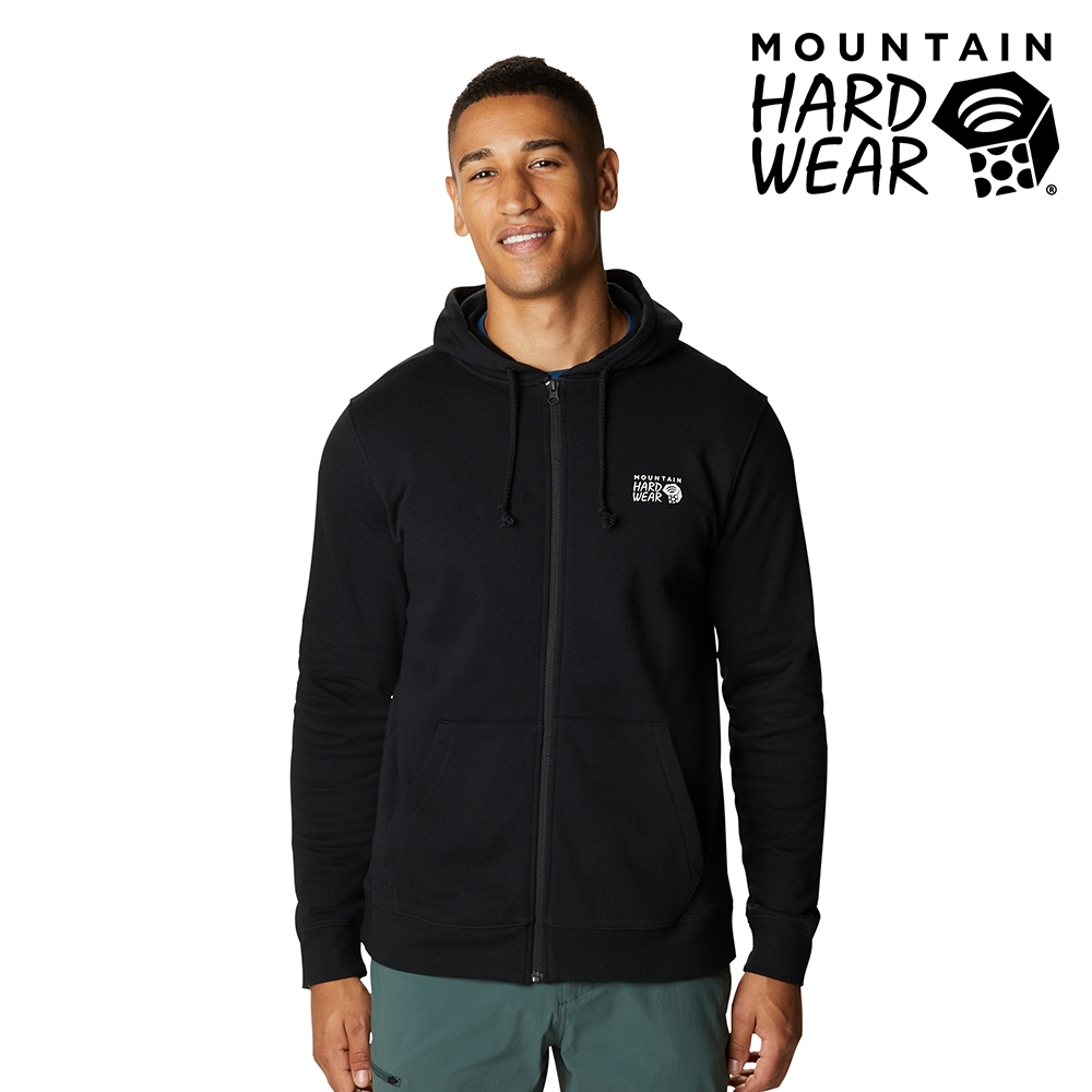 【美國 Mountain Hardwear】MHW LOGO Full Zip Hoody 連帽有機棉外套 男款 黑色 #1924861