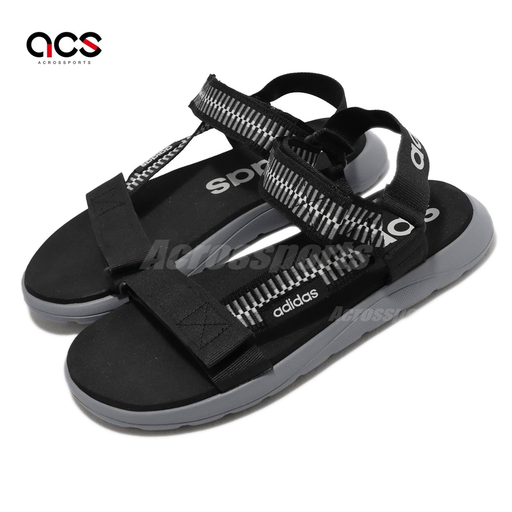 Adidas 涼鞋 Comfort Sandal 男鞋 女鞋 黑 圖騰 輕量 魔鬼氈 織帶鞋 GV8243