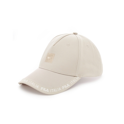 FILA 時尚素色LOGO帽/棒球帽-奶茶 HTY-1005-IV