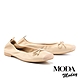 平底鞋 MODA MODAY  日常舒適牛皮方圓楦平底鞋－杏咖 product thumbnail 1