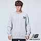 New Balance LOGO圓領刷毛長袖上衣 MT83555AG 男 淺灰 product thumbnail 1