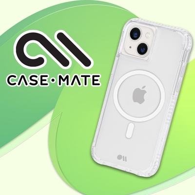 美國 CASE·MATE iPhone 14 Plus Tough Clear Plus 環保抗菌超強悍防摔保護殼MagSafe版-透明