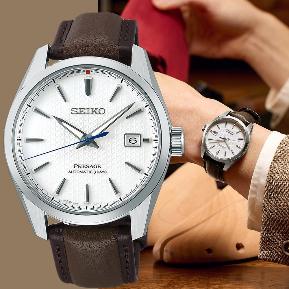 SEIKO精工 Presage 新銳系列 三日鍊 製錶110週年 GMT機械錶 送禮推薦 (SPB413J1/6R55-00F0S)_SK045