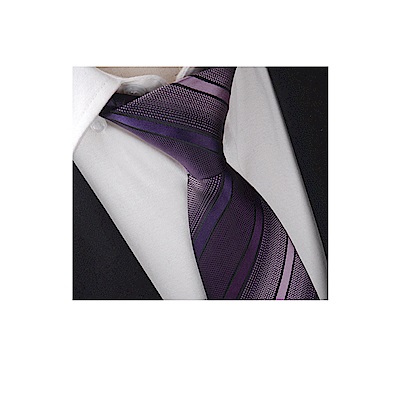拉福   領帶8cm寬版領帶拉鍊領帶 (兒童漸層紫)