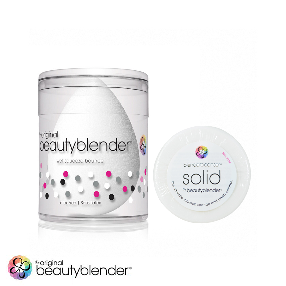 beautyblender 原創美妝蛋-純潔白限量超值組(蛋+清潔皂-白色0.5oz)