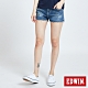 EDWIN 503 重加工潑漆牛仔短褲-女-中古藍 product thumbnail 1