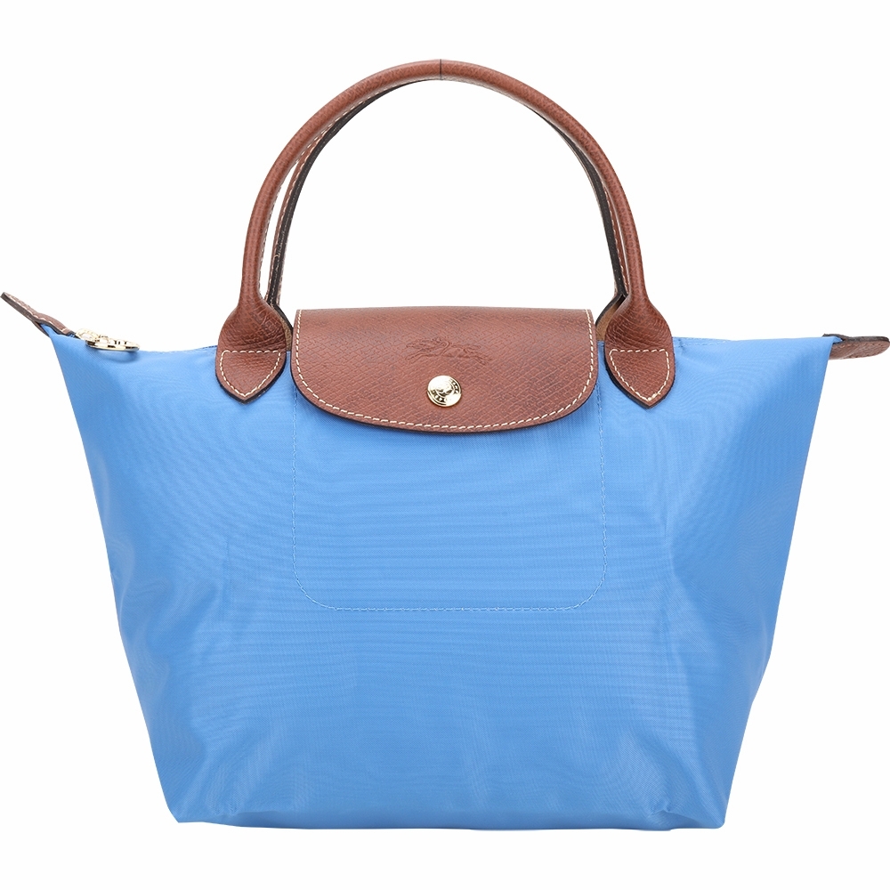 LONGCHAMP Le pliage 原創系列 短提把摺疊水餃包(S/藍色)LONGCHAMP