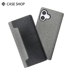 CASE SHOP iPhone 16/16Plus 側掀站立式皮套-黑