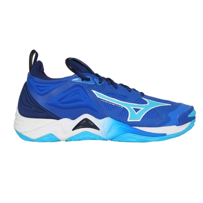 MIZUNO WAVE MOMENTUM 3 男排球鞋-美津濃 運動 訓練 V1GA231201 藍湖水藍白