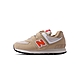 New Balance 574 童鞋 中童 米橘色 W楦 復古 魔鬼氈 運動鞋 休閒鞋 PV574HBO product thumbnail 1