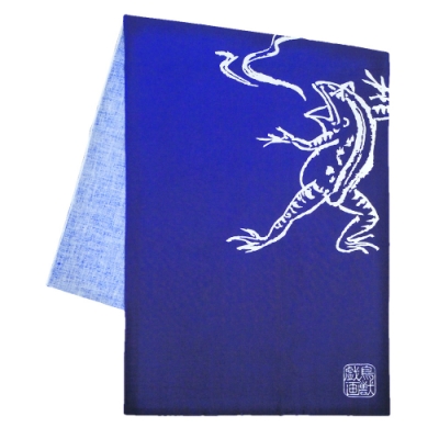 日本丸真 鳥獸戲畫典藏日式多功能手巾 青蛙相撲