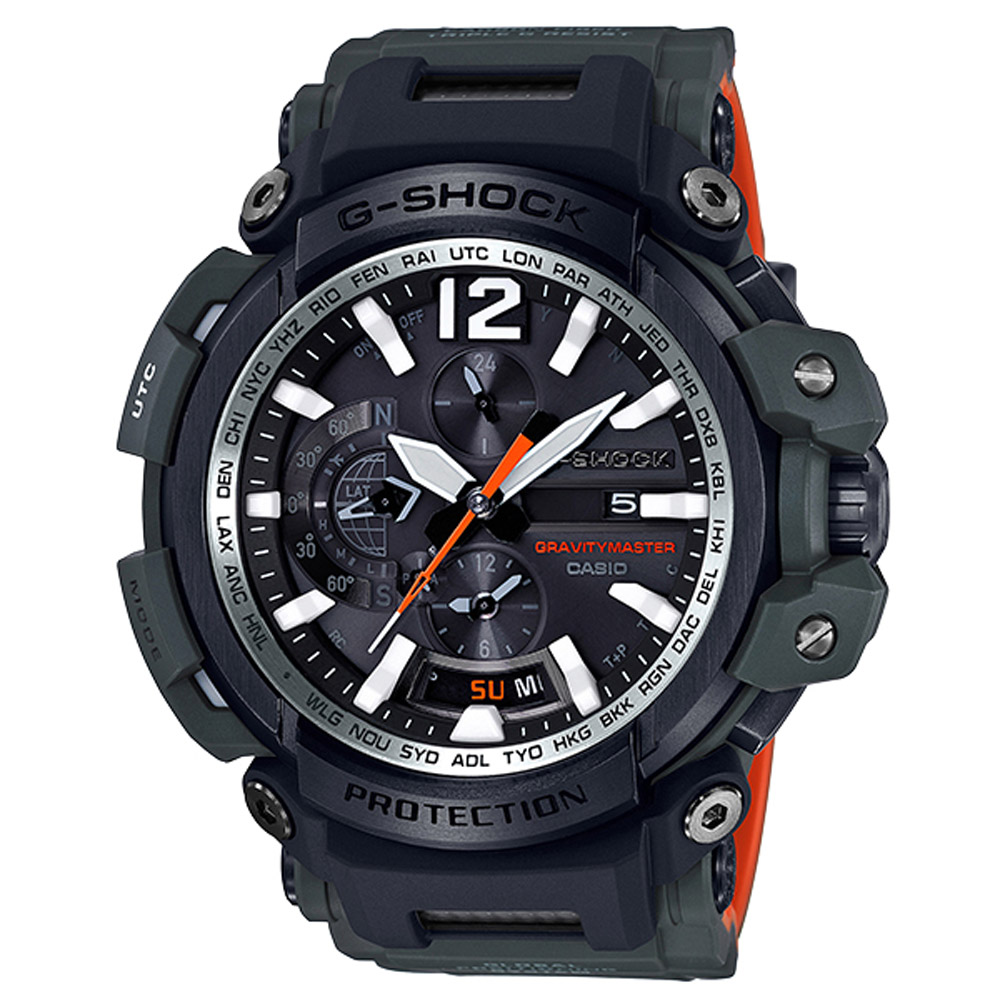 G-SHOCK GPS電波藍牙接收飛行運動錶(GPW-2000-3A)-57.1mm