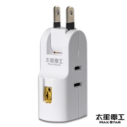 太星電工 安全轉向三插座轉接器/2P+3P AE027