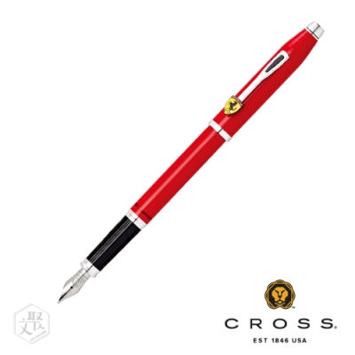 CROSS X  Ferrari法拉利 聯名款 Century II 亮紅白夾 鋼筆