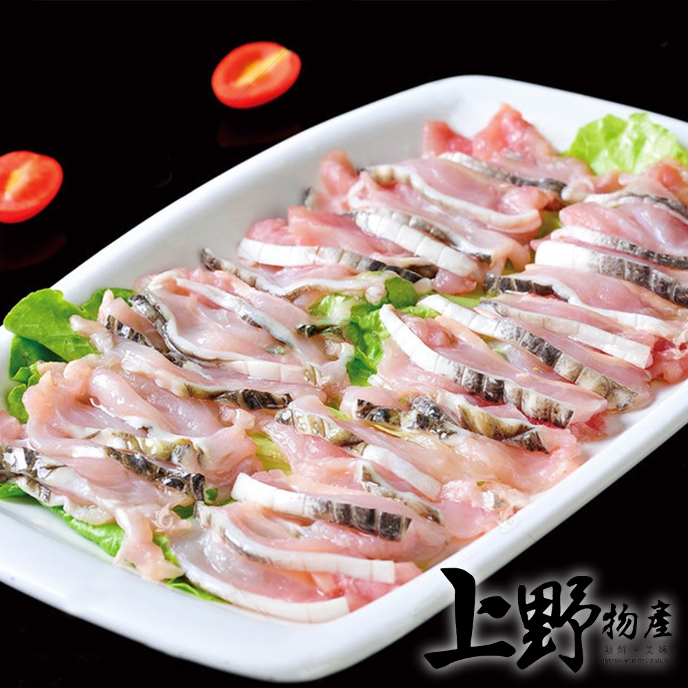 【上野物產】台灣帶皮帶骨鱷魚肉 (150g±10%/包)x6包