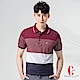 Christian法式魅力棉質口袋POLO_酒紅藍條(PS892-18) product thumbnail 1