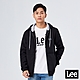 Lee 男女同款 內刷毛小LOGO連帽休閒外套 黑 情侶款 product thumbnail 1