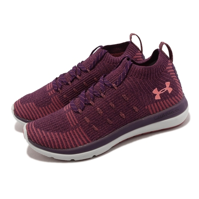 Under Armour 慢跑鞋 Slingflex Rise 女鞋 紫紅 路跑 透氣 針織 緩震 運動鞋 UA 3000096500