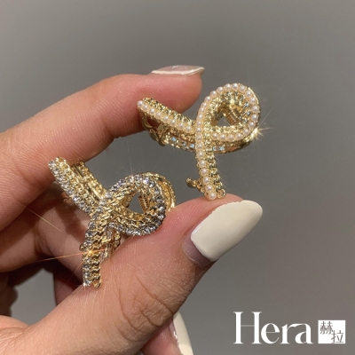 【Hera 赫拉】浪漫閃耀珍珠水鑽瀏海夾2入組 H112122609 (HPA11)