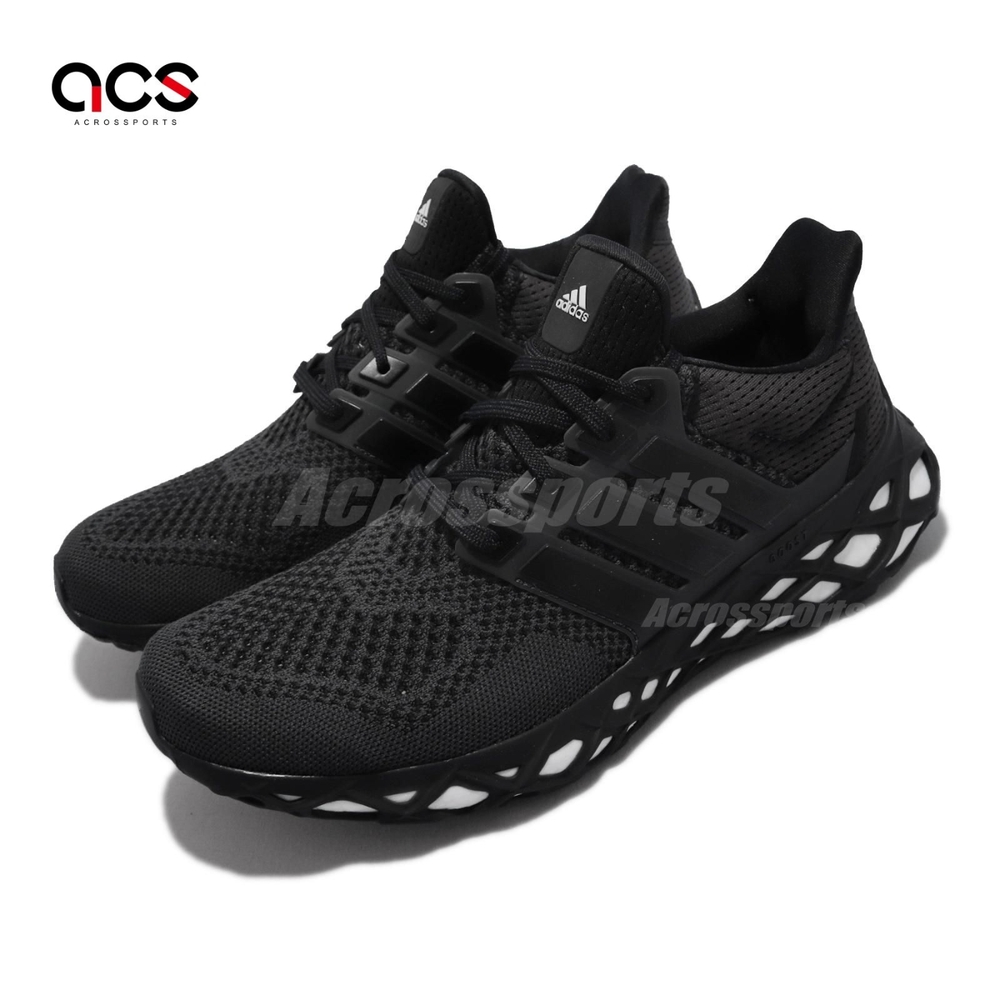 Adidas 慢跑鞋 Ultraboost WEB DNA 男鞋 黑 白 針織鞋面 緩震 運動鞋 GY4173