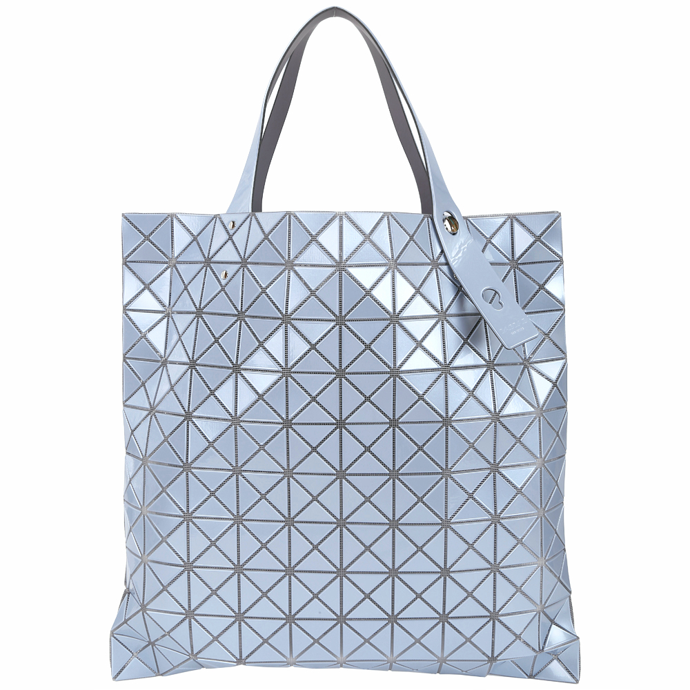 ISSEY MIYAKE 三宅一生 BAOBAO 10x10 霓光幾何透光手提包(灰霧藍)