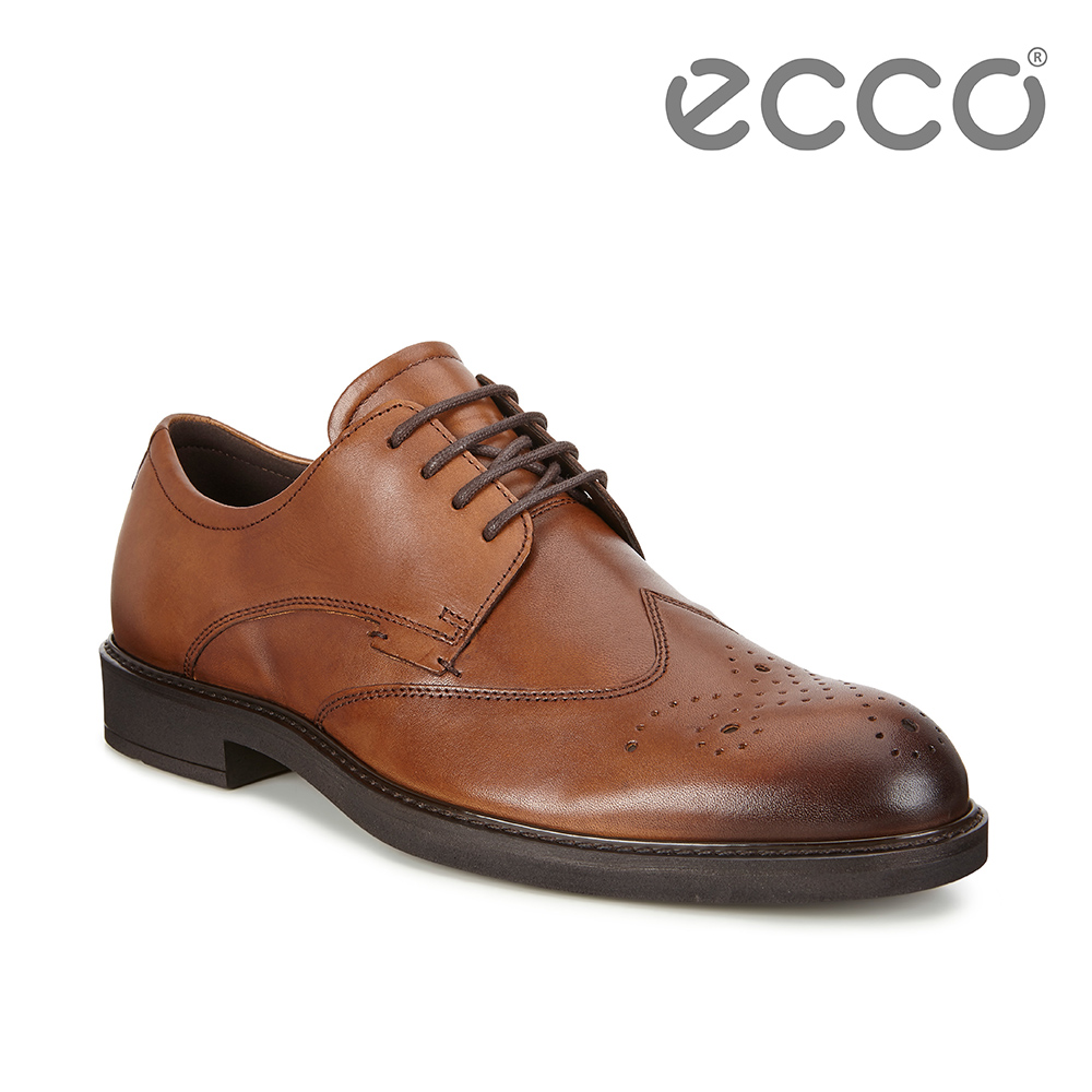 ECCO VITRUS III 潮流正裝雕花紳士德比鞋 男-棕色