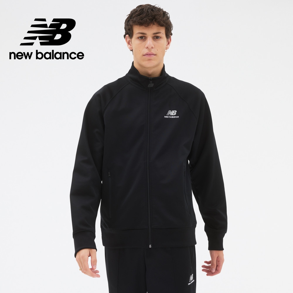 [New Balance]立領棉質復古外套_中性_黑色_UJ23500BK