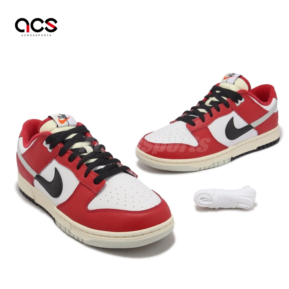 Nike 休閒鞋Dunk Low 男鞋紅白黑芝加哥解構Chicago Split DZ2536-600