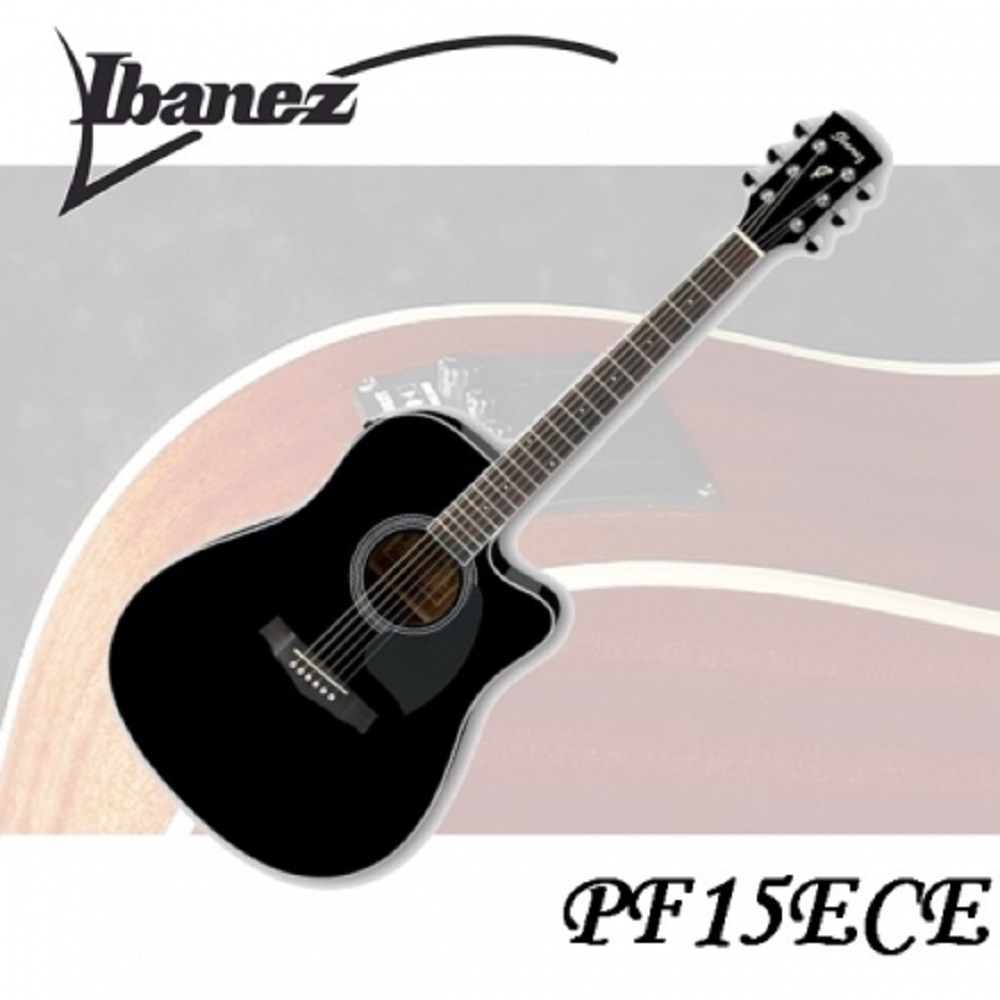 Ibanez PF15ECE 電木吉他/專業規格/絕佳音質/公司貨保固/ 黑色