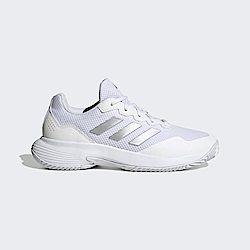 Adidas Gamecourt 2 W [HQ8476] 女 網球鞋 運動 訓練 硬地 耐磨 舒適 透氣 白 銀