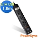 群加 2P+3P 1開6插 USB 3.1A防雷擊1.8米延長線TPSM16AB0018 product thumbnail 2