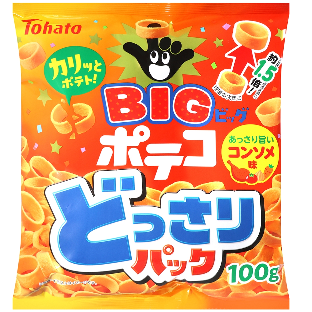 Tohato東鳩 BIG手指圈圈餅-雞汁風味 100g