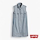 Levis 連身牛仔洋裝 長版襯衫 無袖淺色丹寧 水洗刷白 product thumbnail 3