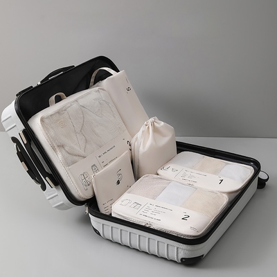 【帕斯特收納生活】歐風典雅旅行收納包-7件套 盥洗包 衣物收納袋 旅遊出國 洗漱包 化妝包