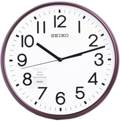 SEIKO 精工 簡約時尚 滑動式秒針 靜音 時鐘 掛鐘(QXA677B)SK048