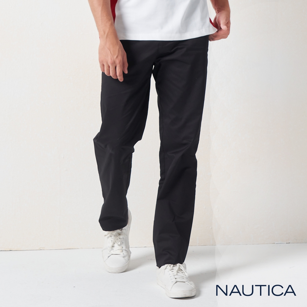 Nautica型男百搭休閒長褲-黑色