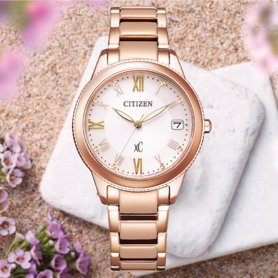 CITIZEN星辰 xC系列 亞洲限定 光動能氣質羅馬腕錶 禮物推薦 畢業禮物 32mm/EO1232-56W