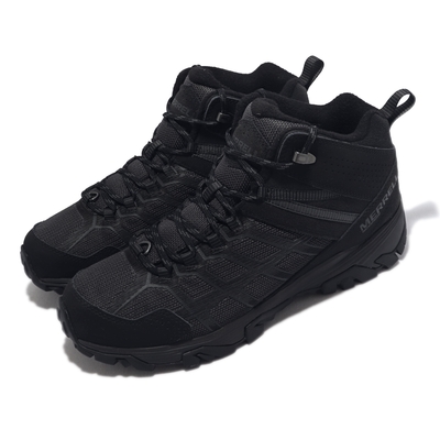 Merrell 越野鞋 Moab FST 3 Thermo Mid WP 男鞋 黑 黃金大底 襪套 防水 羊毛內裡 ML036413