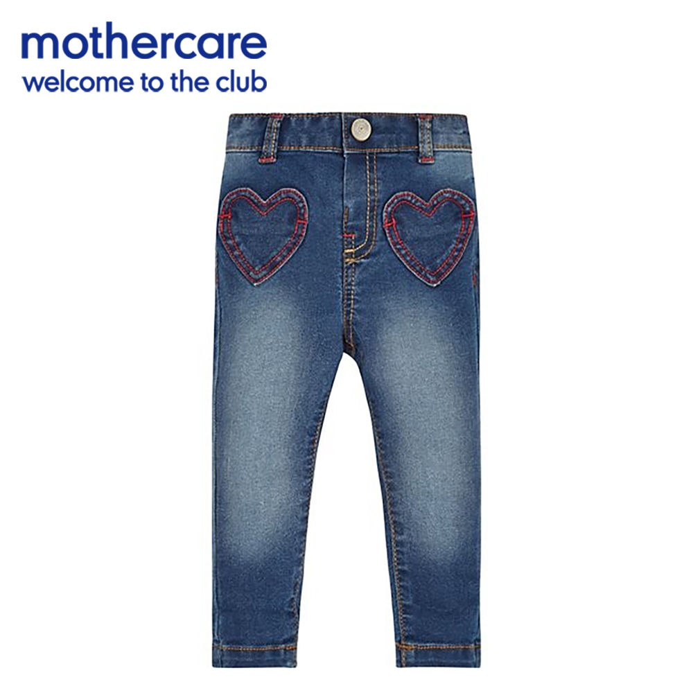mothercare 專櫃童裝 復古年代愛心牛仔褲/長褲 (9個月-5歲)