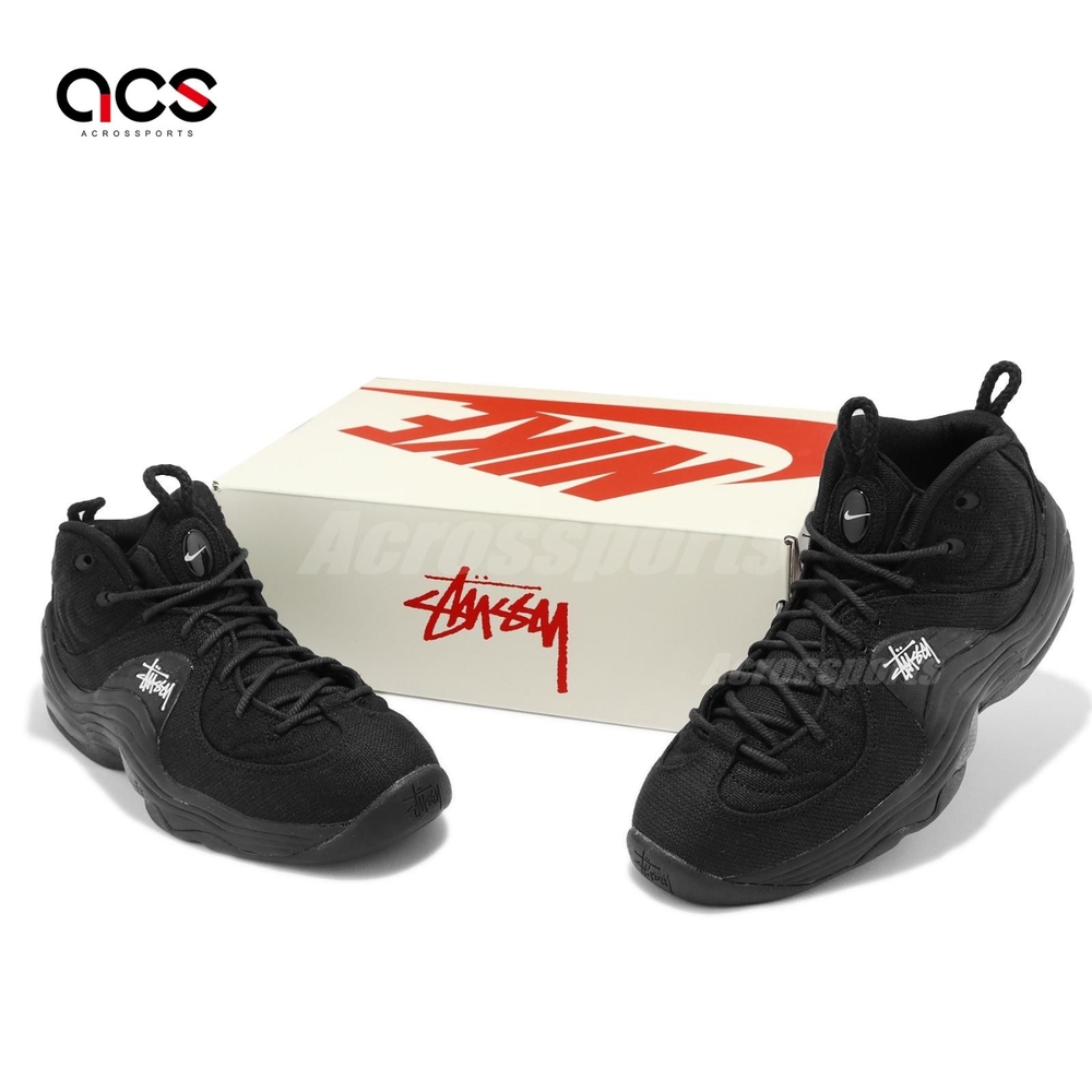 Stussy&NIKE AirPenny Ⅱ ユニセックス スニーカー黒-