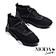休閒鞋 MODA Luxury 潮流線條異材質拼接厚底休閒鞋－黑 product thumbnail 1
