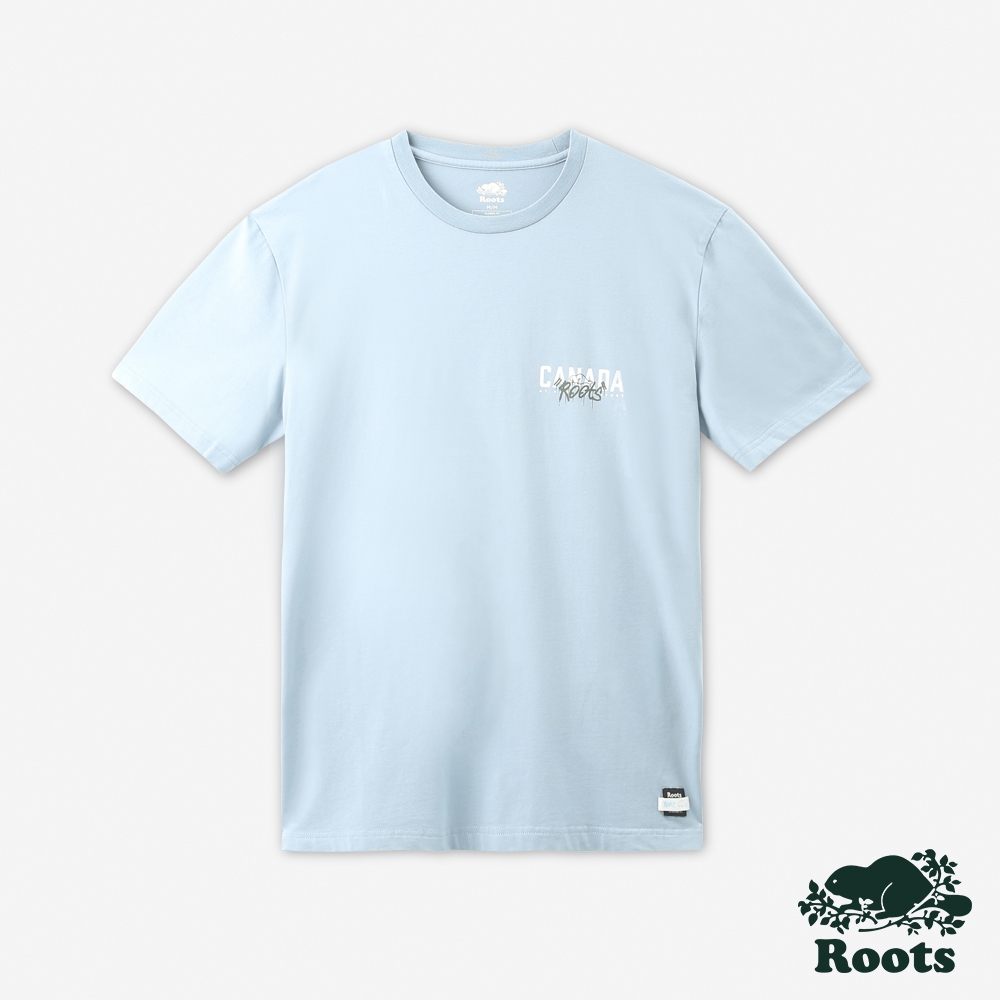 Roots 男裝- GRAFFITI ARTIST短袖T恤-藍色
