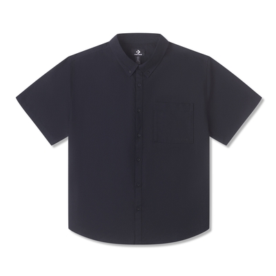 CONVERSE BASIC WOVEN SHIRT 短袖襯衫 男 黑色-10025290-A01