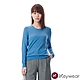 KeyWear奇威名品    輕柔舒適圓領針織毛衣-藍色 product thumbnail 1