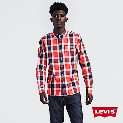 Levis 格紋襯衫 男裝 單口袋