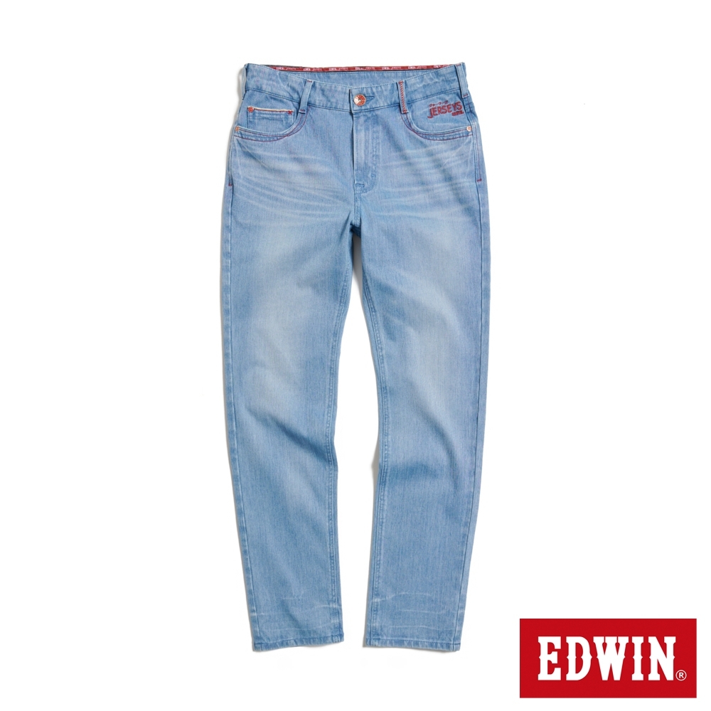 EDWIN 東京紅360°迦績彈力機能小直筒牛仔褲-男-石洗藍