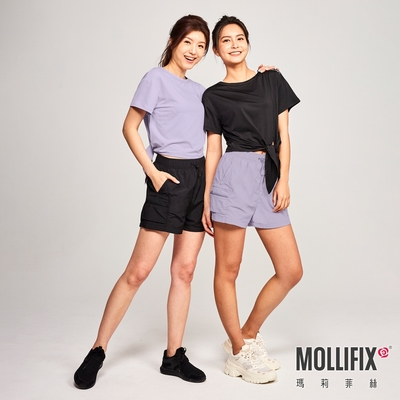 Mollifix 瑪莉菲絲 兩面穿抗菌優雅運動上衣、瑜珈服 (黑)